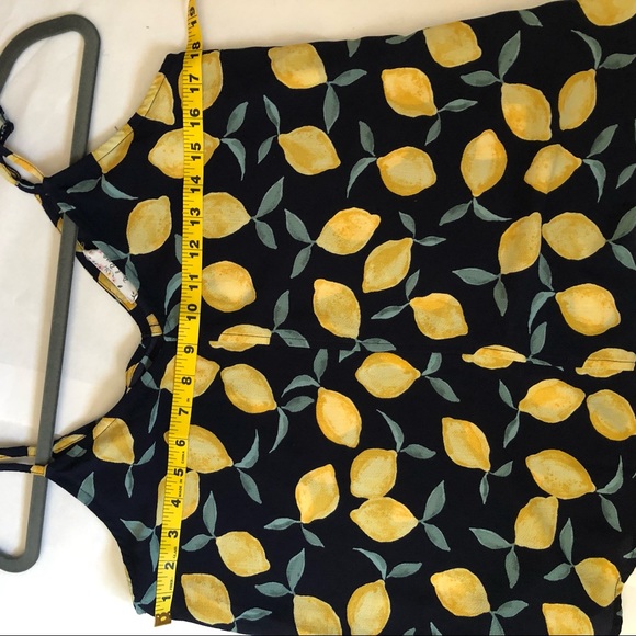 Pink Rose Adorable Lemons Flowy Swing Tank Top w/Adjustable Straps M - Picture 14 of 15